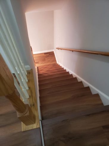 Hardwood flooring for steps